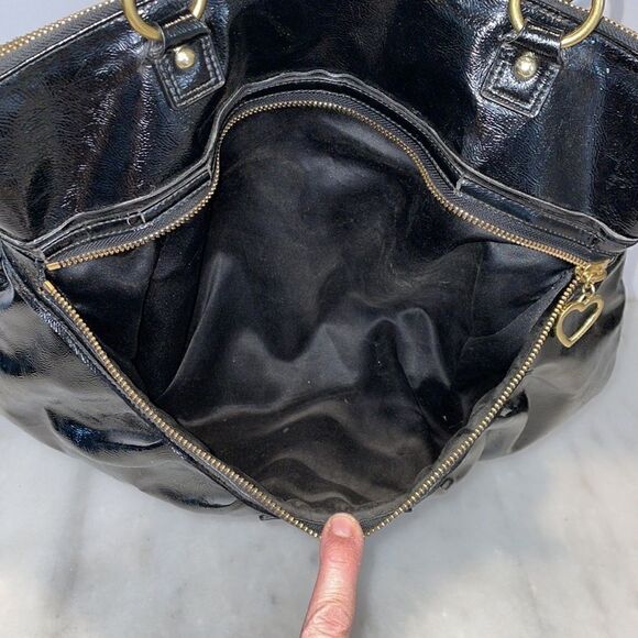 Coach Daisy Poppy Signature XL Patent Leather Tote Shoulder Bag - Picture 17 of 17